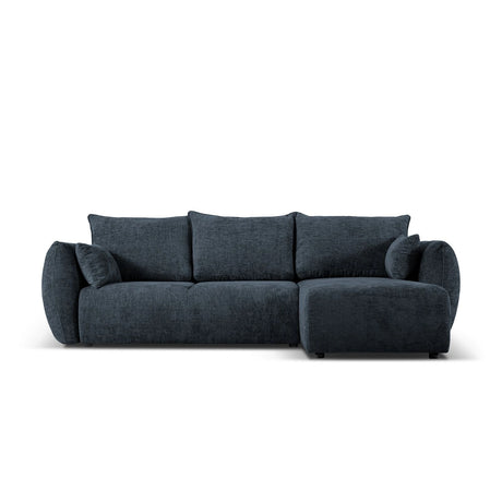 Matera 4-Sitzer Ecksofa, Rechte Seite, aus Chenille in Königsblau (Haga 86), 253x173x86 cm von Cosmopolitan Design – Bild 1