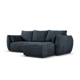 Matera 4-Sitzer Ecksofa, Rechte Seite, aus Chenille in Königsblau (Haga 86), 253x173x86 cm von Cosmopolitan Design – Bild 4