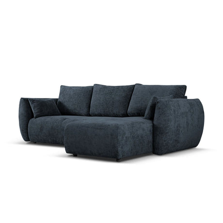 Matera 4-Sitzer Ecksofa, Rechte Seite, aus Chenille in Königsblau (Haga 86), 253x173x86 cm von Cosmopolitan Design – Bild 4