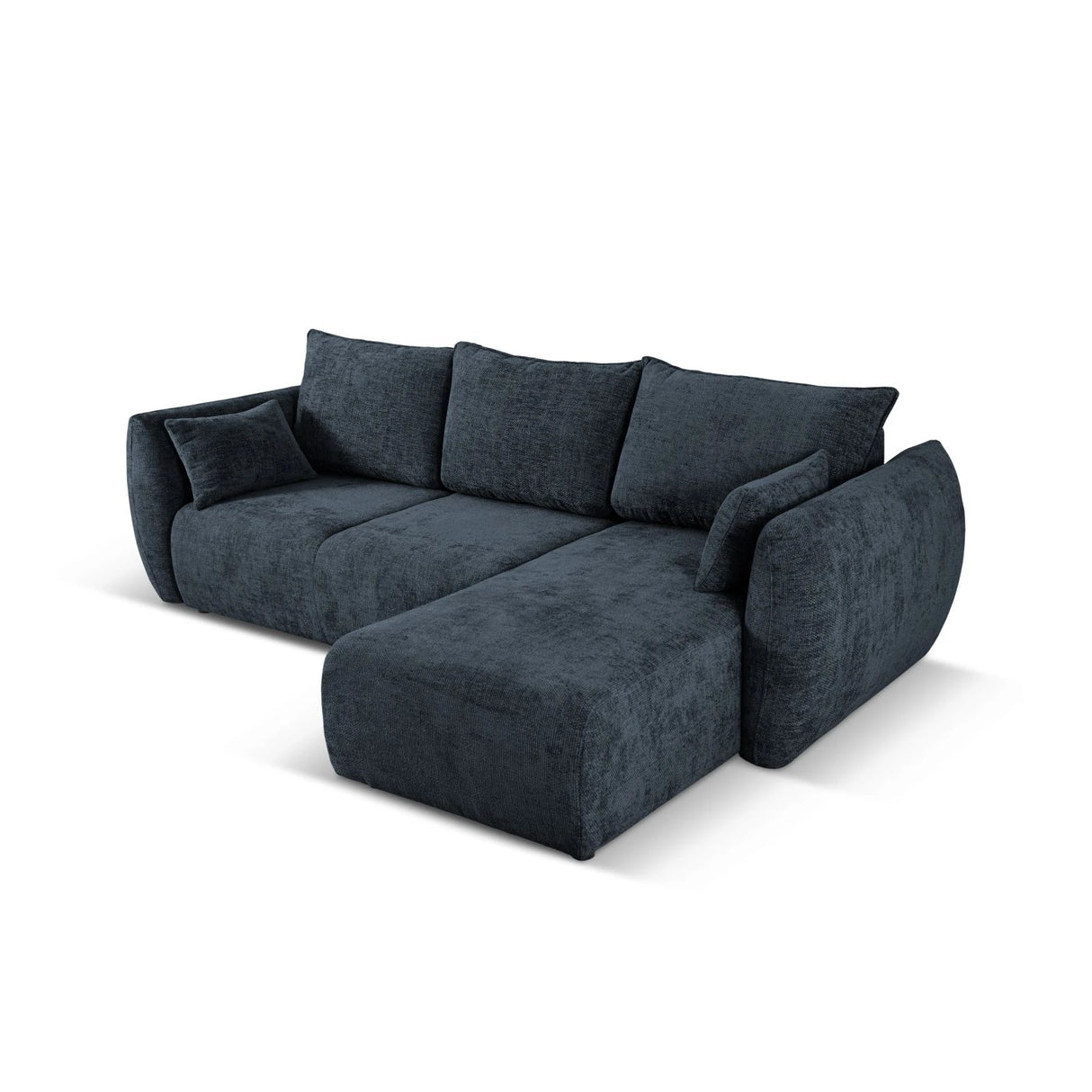 Matera 4-Sitzer Ecksofa, Rechte Seite, aus Chenille in Königsblau (Haga 86), 253x173x86 cm von Cosmopolitan Design – Bild 5