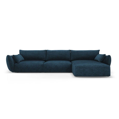 Matera 4-Sitzer Ecksofa, Rechte Seite, aus Chenille in Königsblau (Haga 86), 308x171x85 cm von Cosmopolitan Design – Bild 1