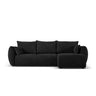 Matera 4-Sitzer Ecksofa, Rechte Seite, aus Chenille in Schwarz (Haga 19), 253x173x86 cm von Cosmopolitan Design – Bild 1
