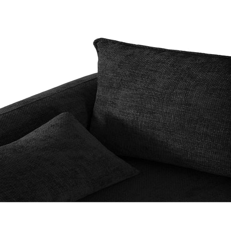 Matera 4-Sitzer Ecksofa, Rechte Seite, aus Chenille in Schwarz (Haga 19), 253x173x86 cm von Cosmopolitan Design – Bild 10