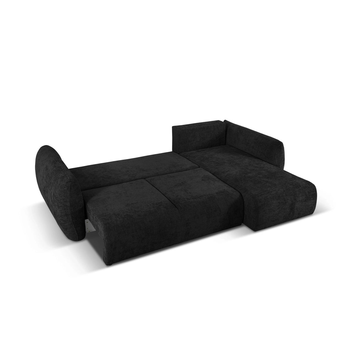 Matera 4-Sitzer Ecksofa, Rechte Seite, aus Chenille in Schwarz (Haga 19), 253x173x86 cm von Cosmopolitan Design – Bild 7