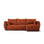 Matera 4-Sitzer Ecksofa, Rechte Seite, aus Chenille in Terrakotta (Haga 44), 253x173x86 cm von Cosmopolitan Design – Bild 1