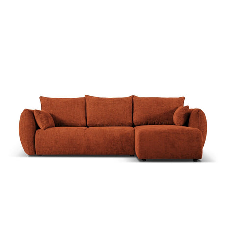 Matera 4-Sitzer Ecksofa, Rechte Seite, aus Chenille in Terrakotta (Haga 44), 253x173x86 cm von Cosmopolitan Design – Bild 1
