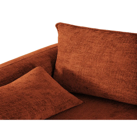Matera 4-Sitzer Ecksofa, Rechte Seite, aus Chenille in Terrakotta (Haga 44), 253x173x86 cm von Cosmopolitan Design – Bild 10