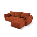 Matera 4-Sitzer Ecksofa, Rechte Seite, aus Chenille in Terrakotta (Haga 44), 253x173x86 cm von Cosmopolitan Design – Bild 5