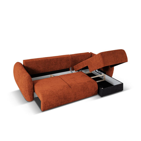 Matera 4-Sitzer Ecksofa, Rechte Seite, aus Chenille in Terrakotta (Haga 44), 253x173x86 cm von Cosmopolitan Design – Bild 6