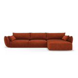 Matera 4-Sitzer Ecksofa, Rechte Seite, aus Chenille in Terrakotta (Haga 44), 308x171x85 cm von Cosmopolitan Design – Bild 1