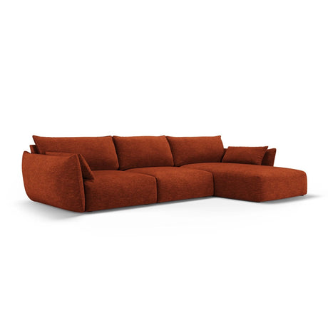 Matera 4-Sitzer Ecksofa, Rechte Seite, aus Chenille in Terrakotta (Haga 44), 308x171x85 cm von Cosmopolitan Design – Bild 3