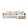 Matera 4-Sitzer Ecksofa, Rechte Seite, aus Samt in Beige (Salvador 1), 253x173x86 cm von Cosmopolitan Design – Bild 1