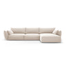 Matera 4-Sitzer Ecksofa, Rechte Seite, aus Samt in Beige (Salvador 1), 308x171x85 cm von Cosmopolitan Design – Bild 1