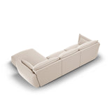 Matera 4-Sitzer Ecksofa, Rechte Seite, aus Samt in Beige (Salvador 1), 308x171x85 cm von Cosmopolitan Design – Bild 4