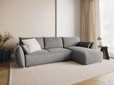 Matera 4-Sitzer Ecksofa, Rechte Seite, aus Samt in Grau (Salvador 17), 253x173x86 cm von Cosmopolitan Design – Bild 2