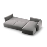 Matera 4-Sitzer Ecksofa, Rechte Seite, aus Samt in Grau (Salvador 17), 253x173x86 cm von Cosmopolitan Design – Bild 6