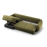 Matera 4-Sitzer Ecksofa, Rechte Seite, aus Samt in Grün (Salvador 8), 253x173x86 cm von Cosmopolitan Design – Bild 5