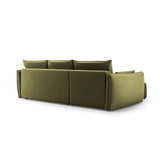 Matera 4-Sitzer Ecksofa, Rechte Seite, aus Samt in Grün (Salvador 8), 253x173x86 cm von Cosmopolitan Design – Bild 7