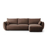 Matera 4-Sitzer Ecksofa, Rechte Seite, aus Samt in Schokolade (Salvador 4), 253x173x86 cm von Cosmopolitan Design – Bild 1