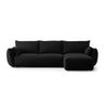 Matera 4-Sitzer Ecksofa, Rechte Seite, aus Samt in Schwarz (Salvador 19), 253x173x86 cm von Cosmopolitan Design – Bild 1