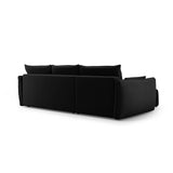 Matera 4-Sitzer Ecksofa, Rechte Seite, aus Samt in Schwarz (Salvador 19), 253x173x86 cm von Cosmopolitan Design – Bild 7