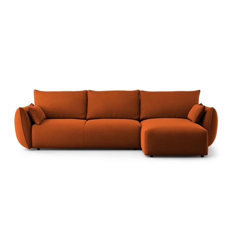 Matera 4-Sitzer Ecksofa, Rechte Seite, aus Samt in Terrakotta (Salvador 14), 253x173x86 cm von Cosmopolitan Design – Bild 1
