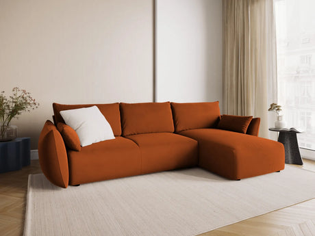 Matera 4-Sitzer Ecksofa, Rechte Seite, aus Samt in Terrakotta (Salvador 14), 253x173x86 cm von Cosmopolitan Design – Bild 2