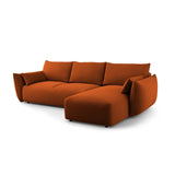 Matera 4-Sitzer Ecksofa, Rechte Seite, aus Samt in Terrakotta (Salvador 14), 253x173x86 cm von Cosmopolitan Design – Bild 4