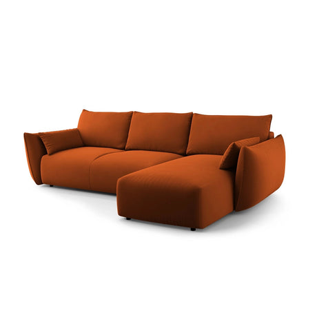Matera 4-Sitzer Ecksofa, Rechte Seite, aus Samt in Terrakotta (Salvador 14), 253x173x86 cm von Cosmopolitan Design – Bild 4