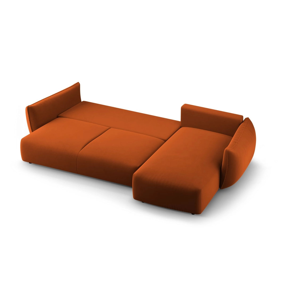 Matera 4-Sitzer Ecksofa, Rechte Seite, aus Samt in Terrakotta (Salvador 14), 253x173x86 cm von Cosmopolitan Design – Bild 6