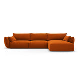 Matera 4-Sitzer Ecksofa, Rechte Seite, aus Samt in Terrakotta (Salvador 14), 308x171x85 cm von Cosmopolitan Design – Bild 1