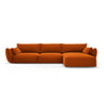Matera 4-Sitzer Ecksofa, Rechte Seite, aus Samt in Terrakotta (Salvador 14), 308x171x85 cm von Cosmopolitan Design – Bild 1