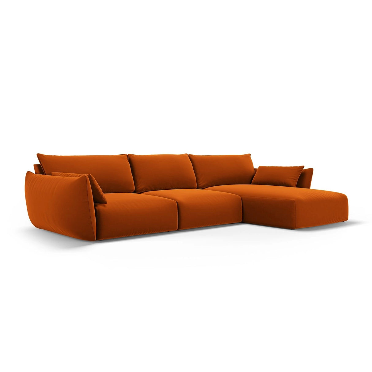 Matera 4-Sitzer Ecksofa, Rechte Seite, aus Samt in Terrakotta (Salvador 14), 308x171x85 cm von Cosmopolitan Design – Bild 3