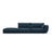 Matera 4-Sitzer Sofa, Linksseitig, aus Chenille in Königsblau (Haga 86), Beine aus Schwarzes Plastik, 264x110x85 cm von Cosmopolitan Design – Bild 1