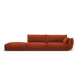 Matera 4-Sitzer Sofa, Linksseitig, aus Chenille in Terrakotta (Haga 44), Beine aus Schwarzes Plastik, 264x110x85 cm von Cosmopolitan Design – Bild 1