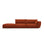 Matera 4-Sitzer Sofa, Linksseitig, aus Chenille in Terrakotta (Haga 44), Beine aus Schwarzes Plastik, 264x110x85 cm von Cosmopolitan Design – Bild 1