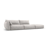Matera 4-Sitzer Sofa, Rechtsseitig, aus Chenille in Hellgrau (Haga 06), Beine aus Schwarzes Plastik, 264x110x85 cm von Cosmopolitan Design – Bild 3