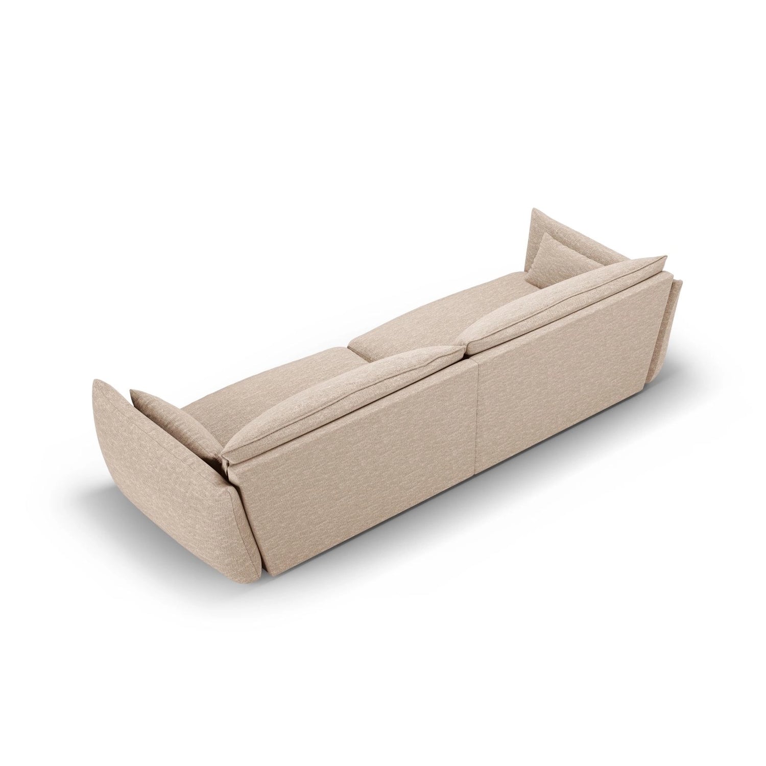 Matera 4-Sitzer Sofa aus Chenille in Beige (Haga 30), 248x110x85 cm von Cosmopolitan Design – Bild 4