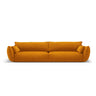 Matera 4-Sitzer Sofa aus Chenille in Gelb (Haga 68), 248x110x85 cm von Cosmopolitan Design – Bild 1