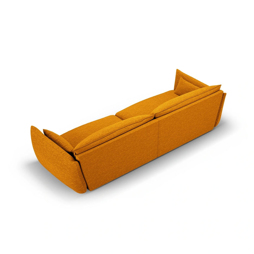 Matera 4-Sitzer Sofa aus Chenille in Gelb (Haga 68), 248x110x85 cm von Cosmopolitan Design – Bild 4