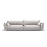 Matera 4-Sitzer Sofa aus Chenille in Hellgrau (Haga 06), 248x110x85 cm von Cosmopolitan Design – Bild 1