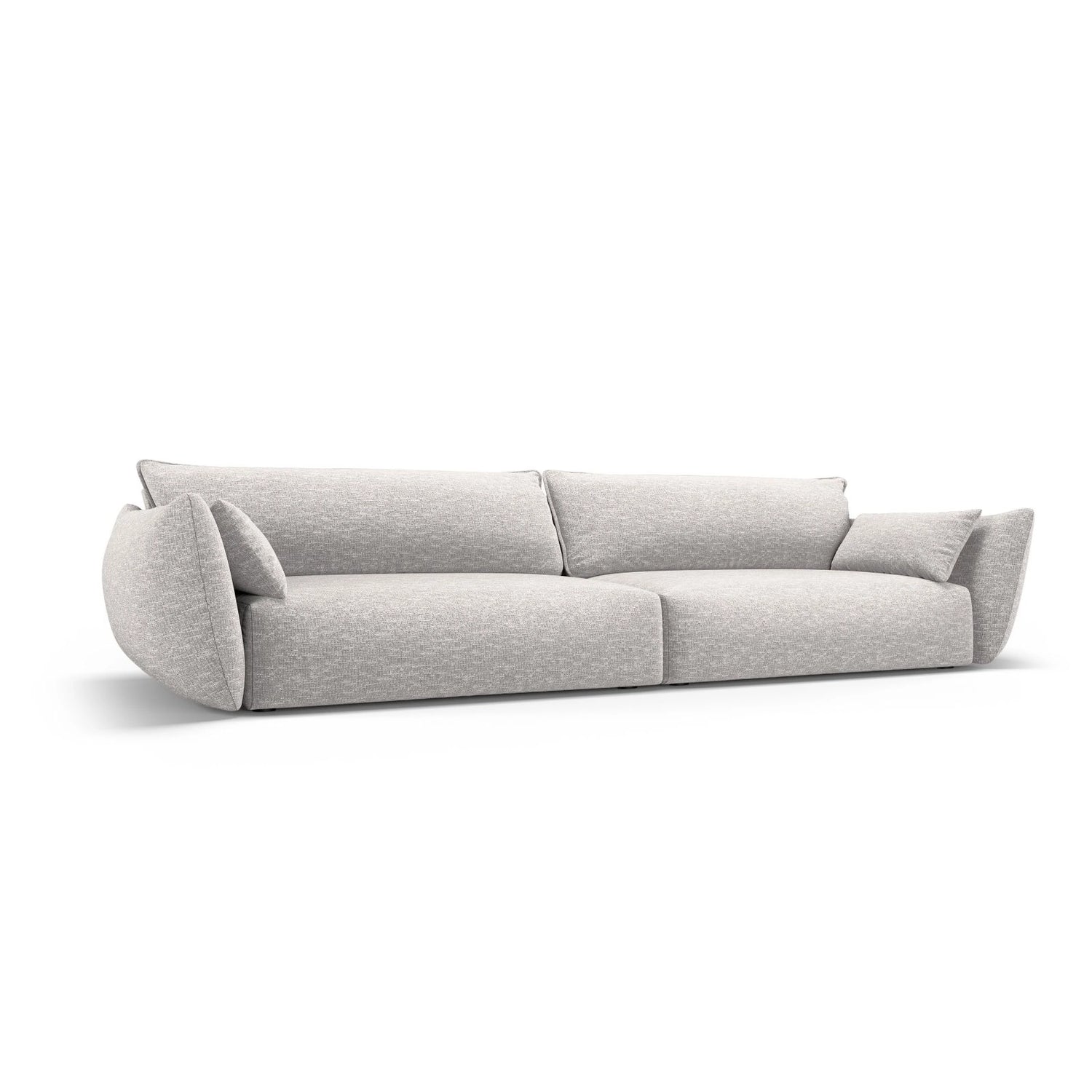Matera 4-Sitzer Sofa aus Chenille in Hellgrau (Haga 06), 248x110x85 cm von Cosmopolitan Design – Bild 3