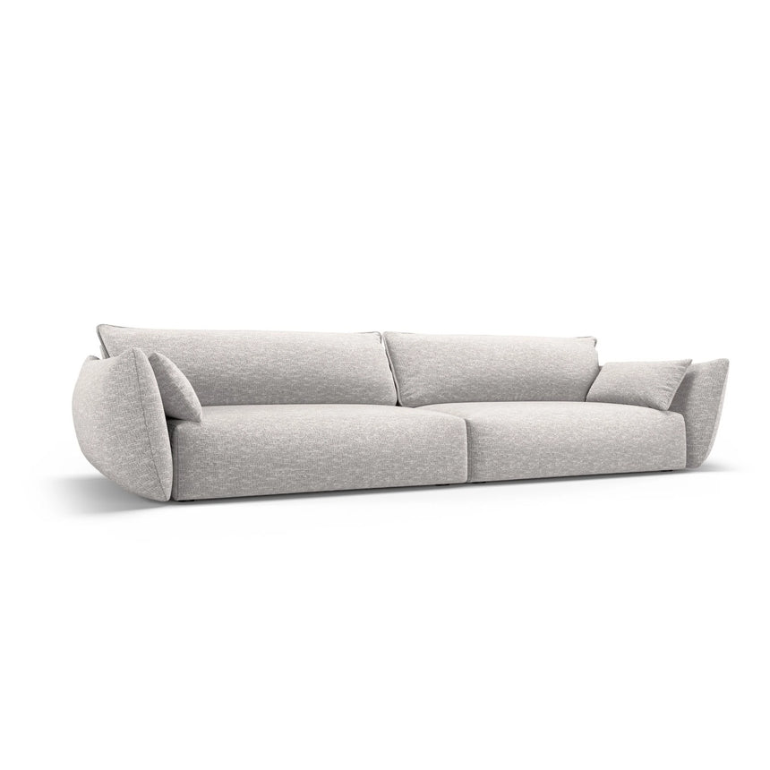 Matera 4-Sitzer Sofa aus Chenille in Hellgrau (Haga 06), 248x110x85 cm von Cosmopolitan Design – Bild 3