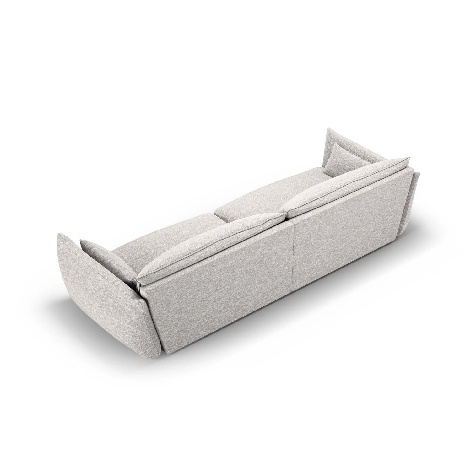 Matera 4-Sitzer Sofa aus Chenille in Hellgrau (Haga 06), 248x110x85 cm von Cosmopolitan Design – Bild 4