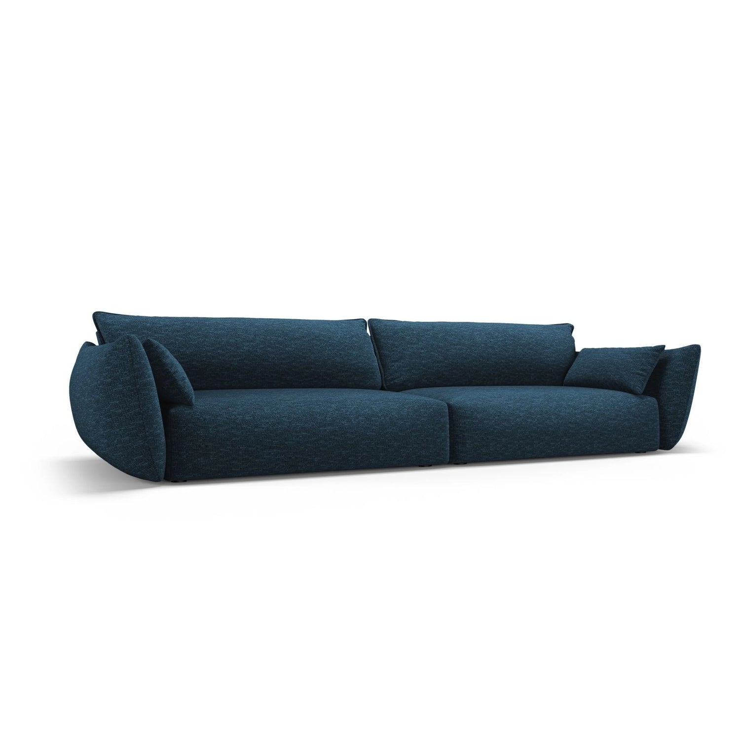 Matera 4-Sitzer Sofa aus Chenille in Königsblau (Haga 86), 248x110x85 cm von Cosmopolitan Design – Bild 3