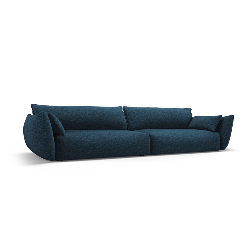 Matera 4-Sitzer Sofa aus Chenille in Königsblau (Haga 86), 248x110x85 cm von Cosmopolitan Design – Bild 3