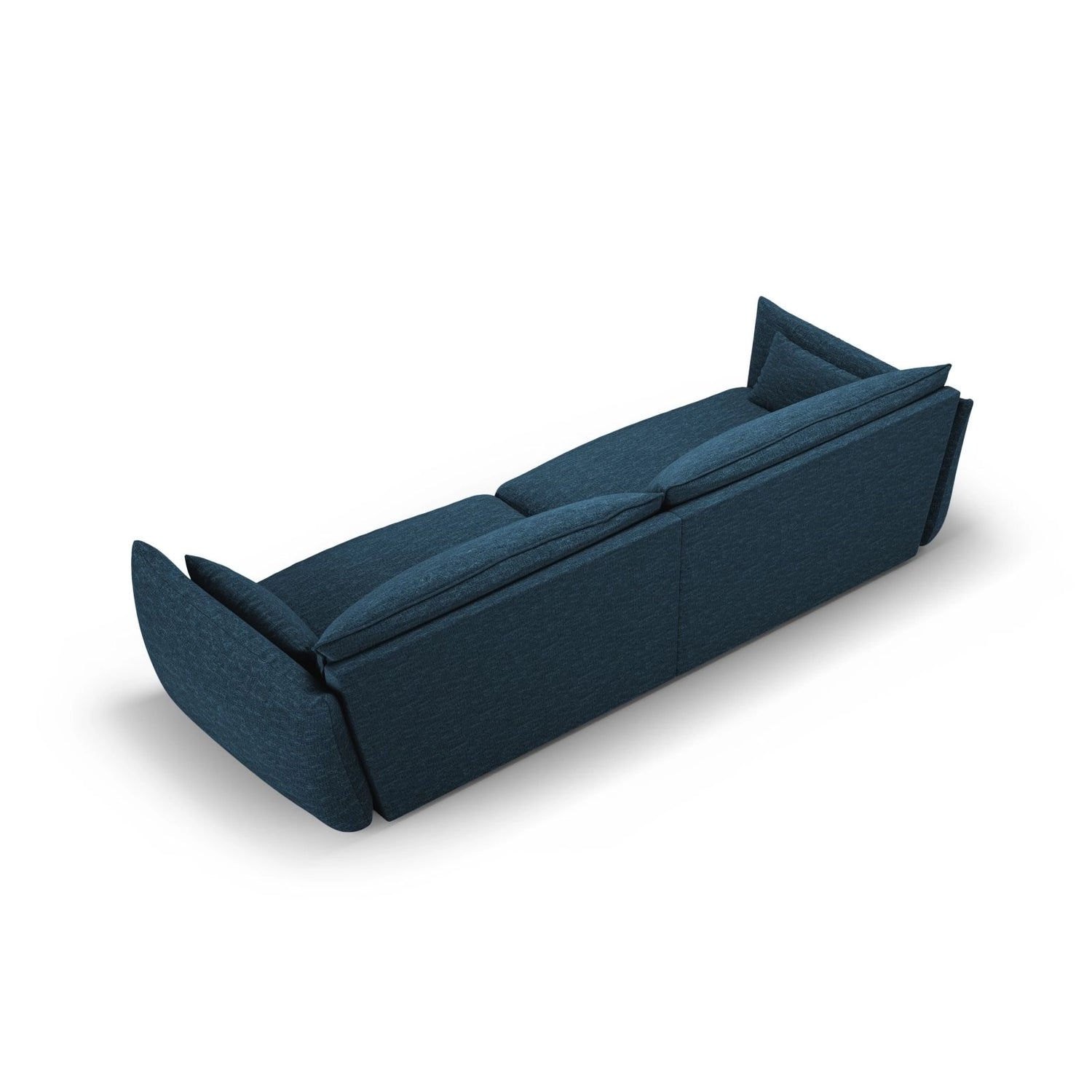 Matera 4-Sitzer Sofa aus Chenille in Königsblau (Haga 86), 248x110x85 cm von Cosmopolitan Design – Bild 4