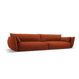 Matera 4-Sitzer Sofa aus Chenille in Terrakotta (Haga 44), 248x110x85 cm von Cosmopolitan Design – Bild 3
