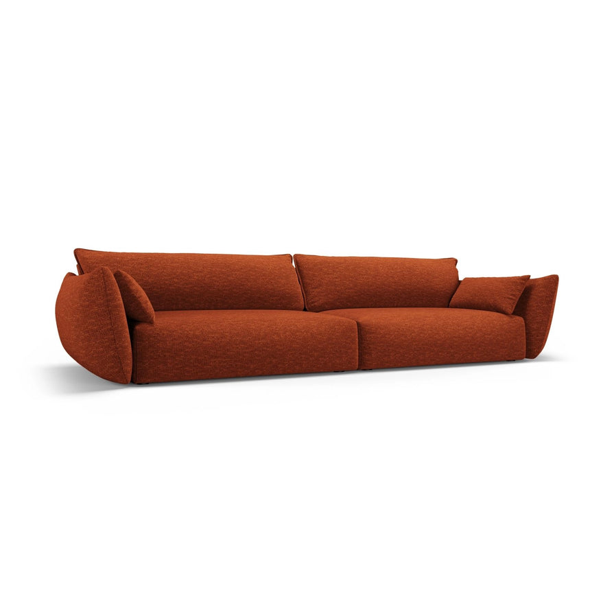 Matera 4-Sitzer Sofa aus Chenille in Terrakotta (Haga 44), 248x110x85 cm von Cosmopolitan Design – Bild 3