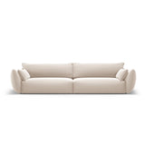 Matera 4-Sitzer Sofa aus Samt in Beige (Salvador 1), 248x110x85 cm von Cosmopolitan Design – Bild 1